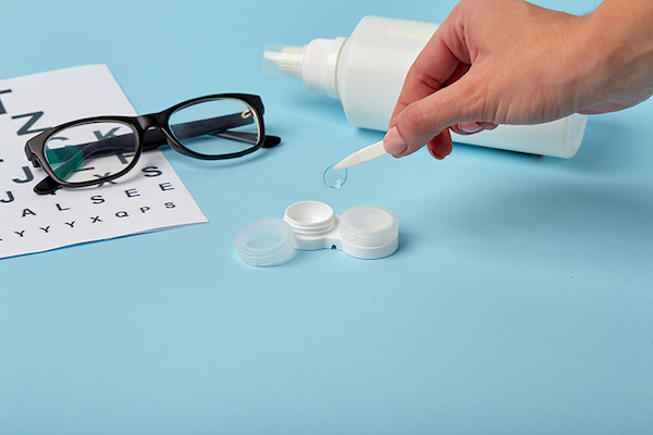 What is the best way to clean one monthly contact lens solution?